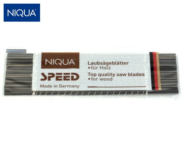 NIQUA SPEED Laubsägeblätter 130 mm, für sehr schnelle Schnitte No. 5 = 0,38 x 0,93, 6 x 12 Sägeblätter