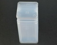 Ausziehbare Verpackung TELESCOPICS mit 45 mm Innendurchmesser, 80-120 mm Länge, transparent, quadratisch, 4 Stück