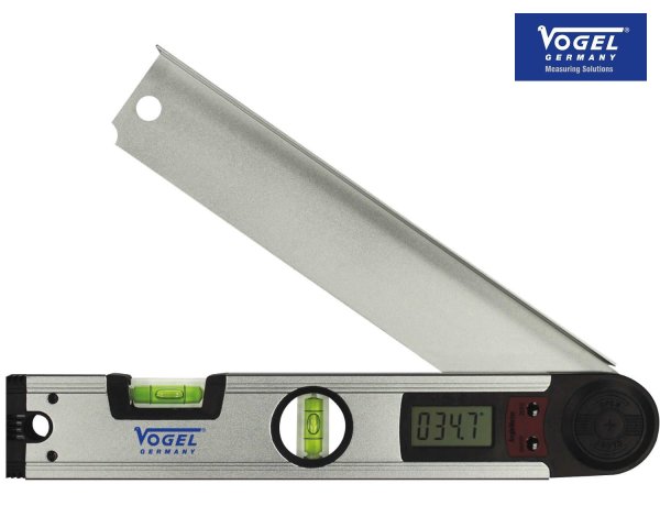 Winkelmesser-Wasserwaage digital VOGEL, 0°-225° Winkelmessung in 0,1°-Schritten (711025)