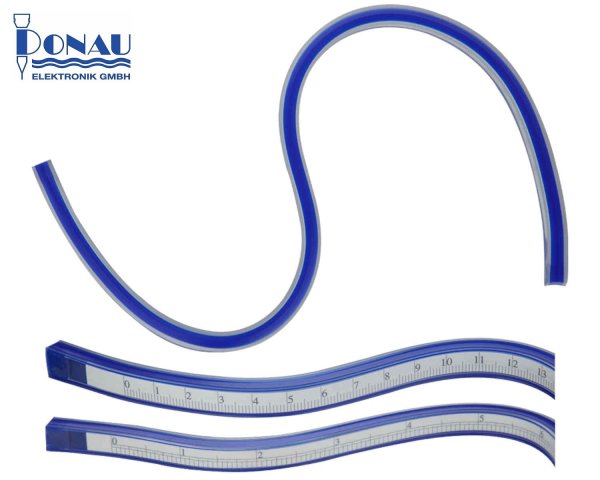 Kurvenlineal DONAU MLK30/MLK60, 30/60 cm Länge, flexibel, formstabil
