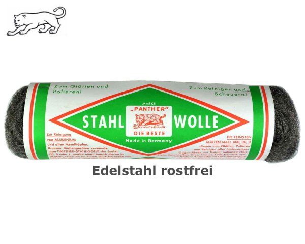 Edelstahlwolle rostfrei 200 g, Feinheit Nr. 00 bis 2, das Original von Panther