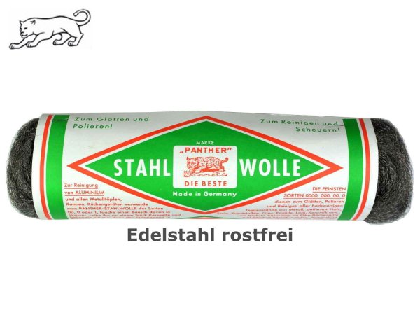 Edelstahlwolle rostfrei 200 g, Feinheit Nr. 0 (fein), das Original von Panther