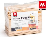 Rührholz / Holzspatel 258 x 16 x 3 mm, Buchenholz A-Qualität, 100 Stück