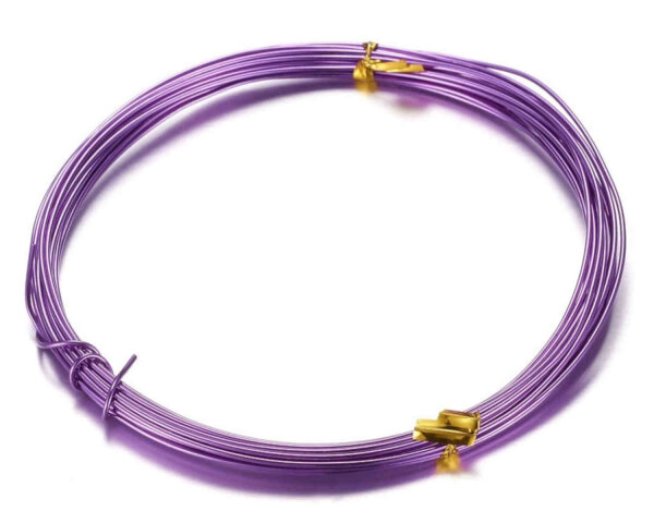 Aluminium-Draht rund Ø 1mm, 10m Länge, Lila