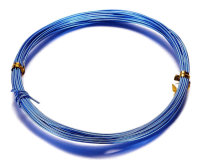 Aluminium-Draht rund Ø 1mm, 10m Länge, Blau