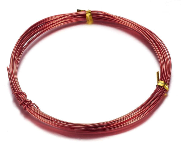 Aluminium-Draht rund Ø 1mm, 10m Länge, Rot