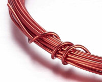 Aluminium-Draht rund Ø 1mm, 10m Länge, Rot