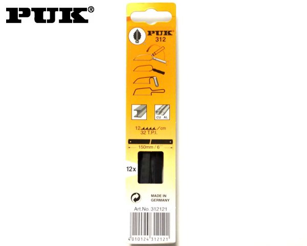 PUK® Sägeblätter 150 mm 12 Stück Nr. 312 (Metall)